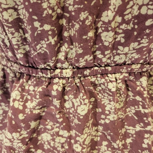 Anthropologie TULLE Peplum Boatneck Top Plum & Ivory M - Picture 4 of 10